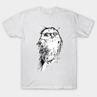 Sneaky giggles - Small owl Drawing T-Shirt